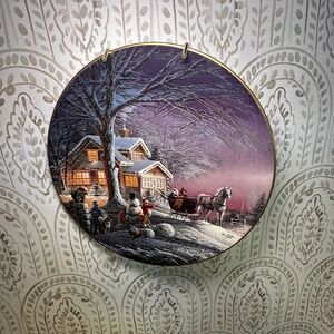 Terry Redlin Winter Wonderland Collector Plate Hadley House Limited Edition xmas